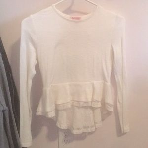 Long sleeve peplum top